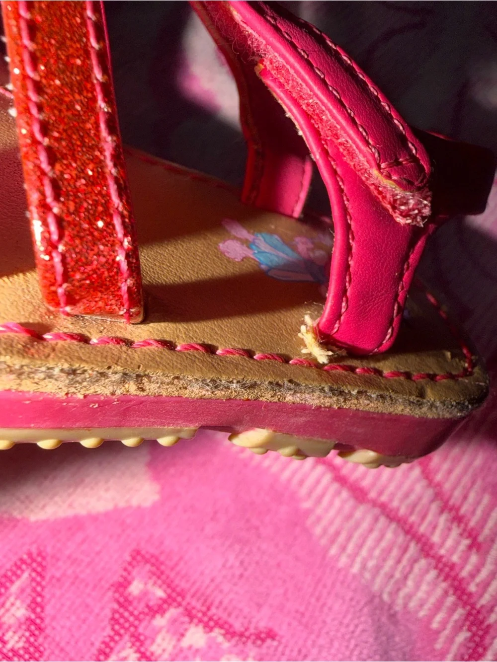 Sesame Street Pink Toddler Flower Sandals